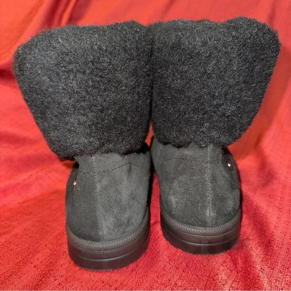 ABEO Imelda Black Suede and Shearling Ankle Boots, Women's Size‎ 10, EUC